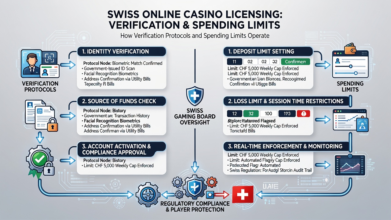 Swiss casino player reviewing spending limit settings on a secure dashboard